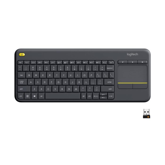 LOGITECH K400 Plus Wireless Touch Keyboard - Black - ARA-TDRA (920-007153), Official Warranty