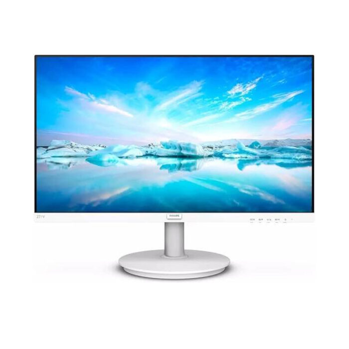 Philips 271V8W LCD Monitor, 27" IPS Display, FHD Resolution, 75Hz Refresh Rate, 4ms (GtG) Response Time, 16.7m Color Display, Adaptive-Sync Technology, White | 271V8-W Model: 271V8W/89