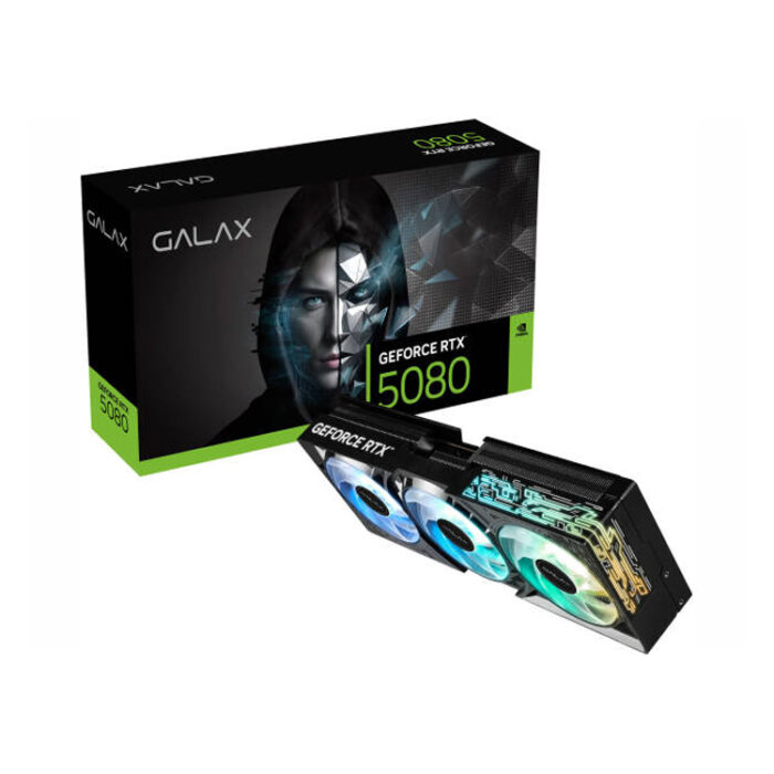 GALAX GeForce RTX 5080 1-Click OC Graphics Card, 16GB GDDR7 256-Bit Memory, 2625 MHz Boost Clock, 30Gbps Memory Speed, 10752 CUDA Cores, PCI Express 5.0 |
