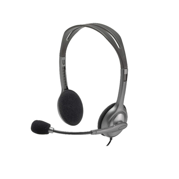 Logitech H110 Stereo Headset - Dual 3.5mm Plugs (Grey/Silver) 981-000271