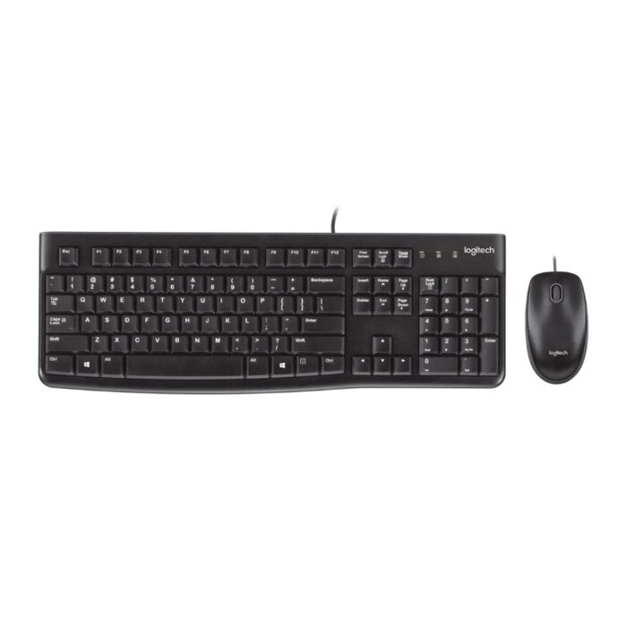Logitech MK120 Corded Keyboard and Mouse Combo -USB- US International Layout (Black)|920-002562