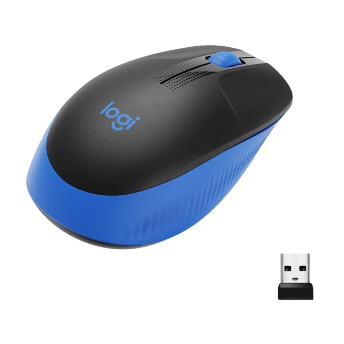 LOGITECH M190 Wireless Mouse (Blue) | Full-Size Comfort, 1000 DPI Optical Sensor | P/N: 910-005907, TDRA