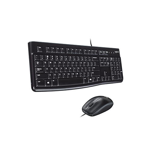 Logitech MK120 USB Keyboard and Optical Mouse Combo (English/Arabic Layout), TDRA, Official Warranty