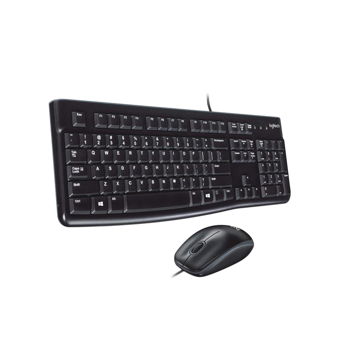 LOGITECH MK120 Corded Combo - BLACK - USB - ARA