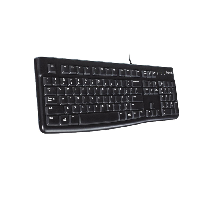 LOGITECH K120 Corded Keyboard - BLACK - USB - ARA